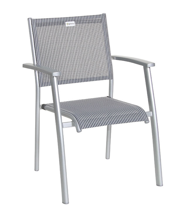 Gartensessel stapelbar Acamp Acatop nieder Alu platin / grigio