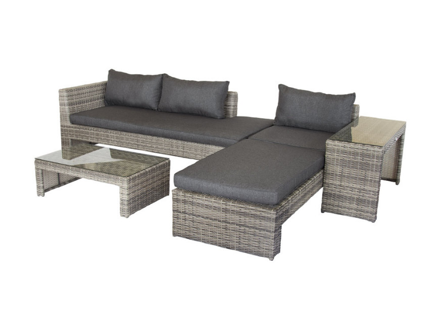 Bellavista Longeset Sofaset Maximum Polyrattan mix grau