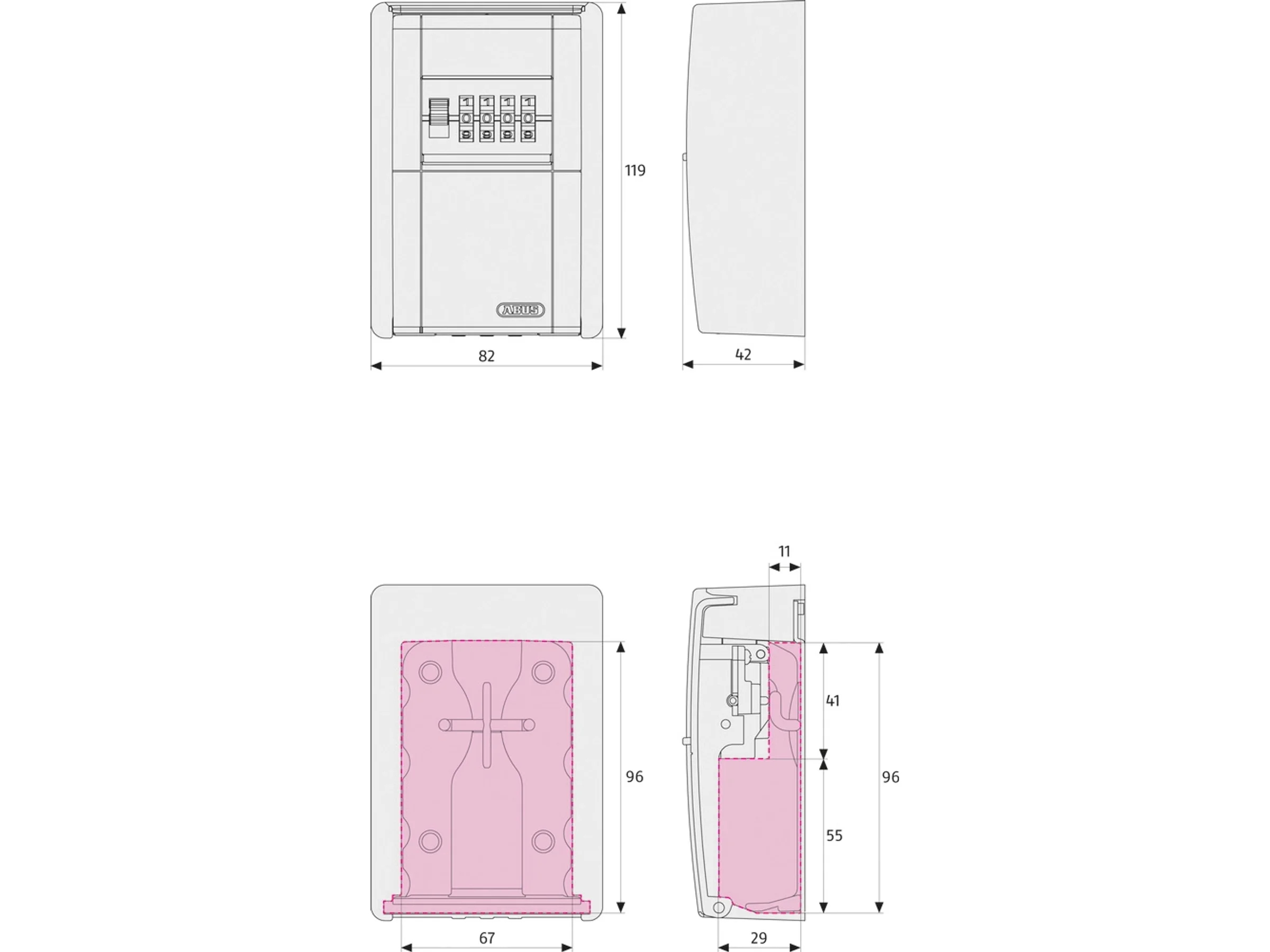 Abus Schlüsseltresor KeyGarage 787 B/SB