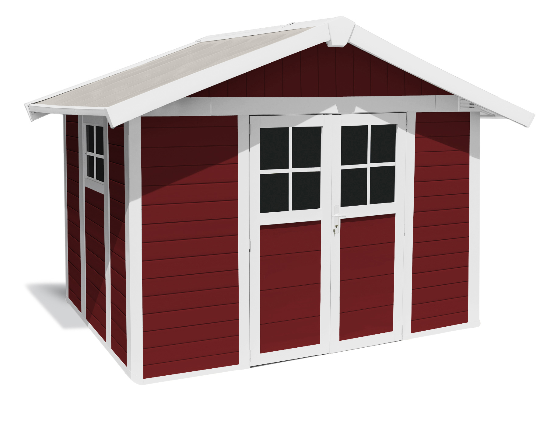 Grosfillex Gerätehaus Deco H 7,5 Kunststoff 315x239cm rot
