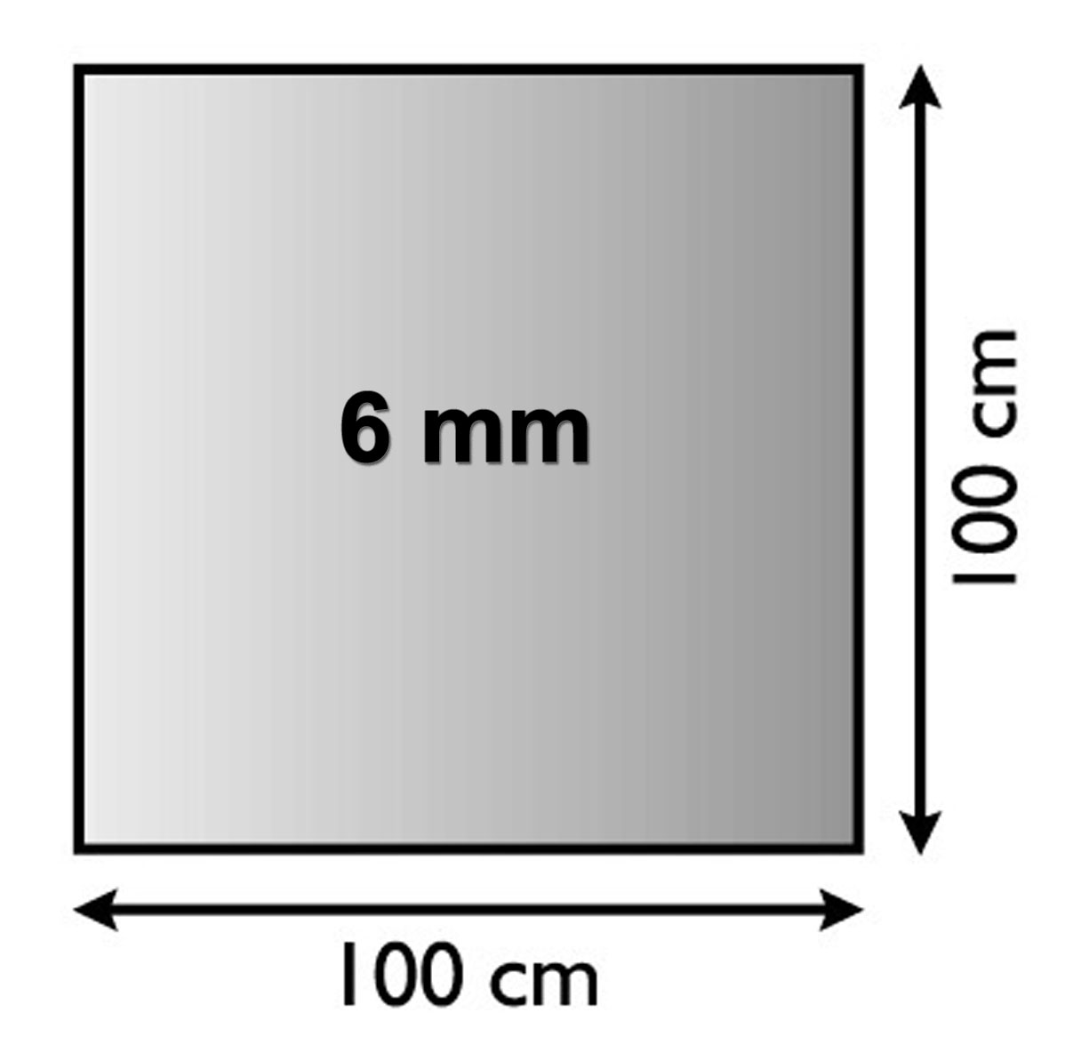 Funkenschutzplatte Glas 6mm Lienbacher 4-Eck 100x100cm