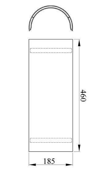 Hitzeschutz-Rohrblende schwarz 46cm