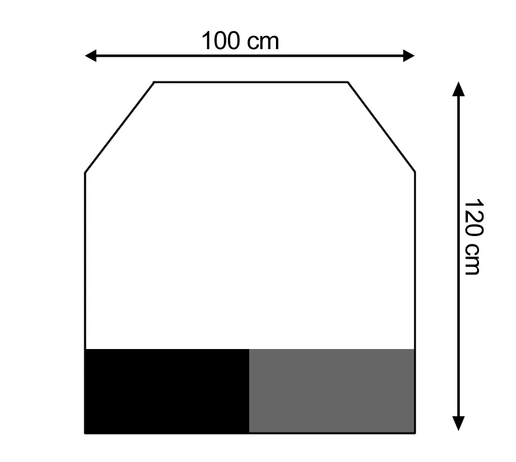 Funkenschutzplatte / Bodenplatte Stahl grau / schwarz 100x120cm 6-Eck