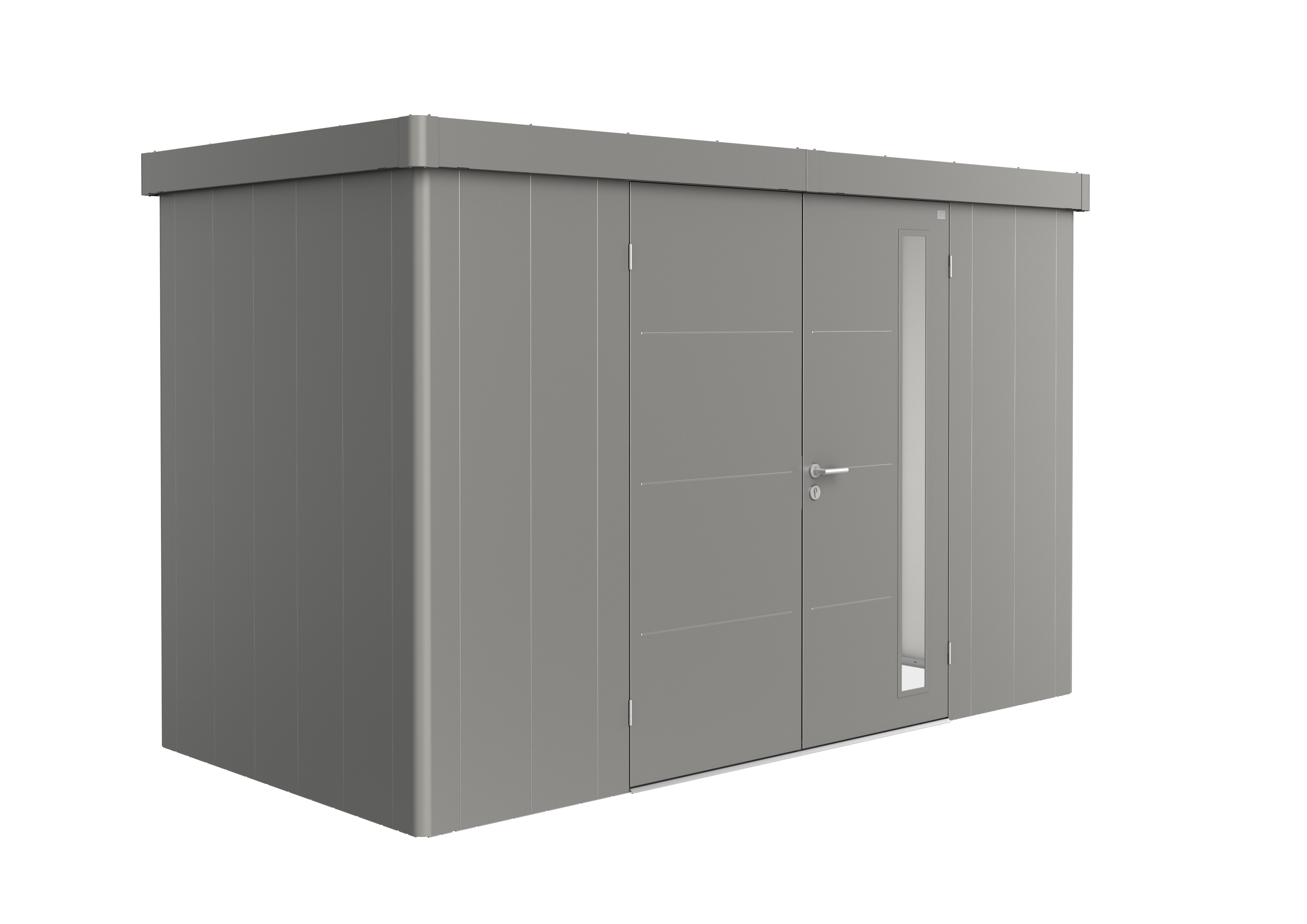 Biohort Gerätehaus Neo 1D Doppeltür quarzgrau