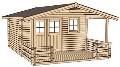 weka Gartenhaus 136 B Gr.1, 45 mm, VT, DT, EF