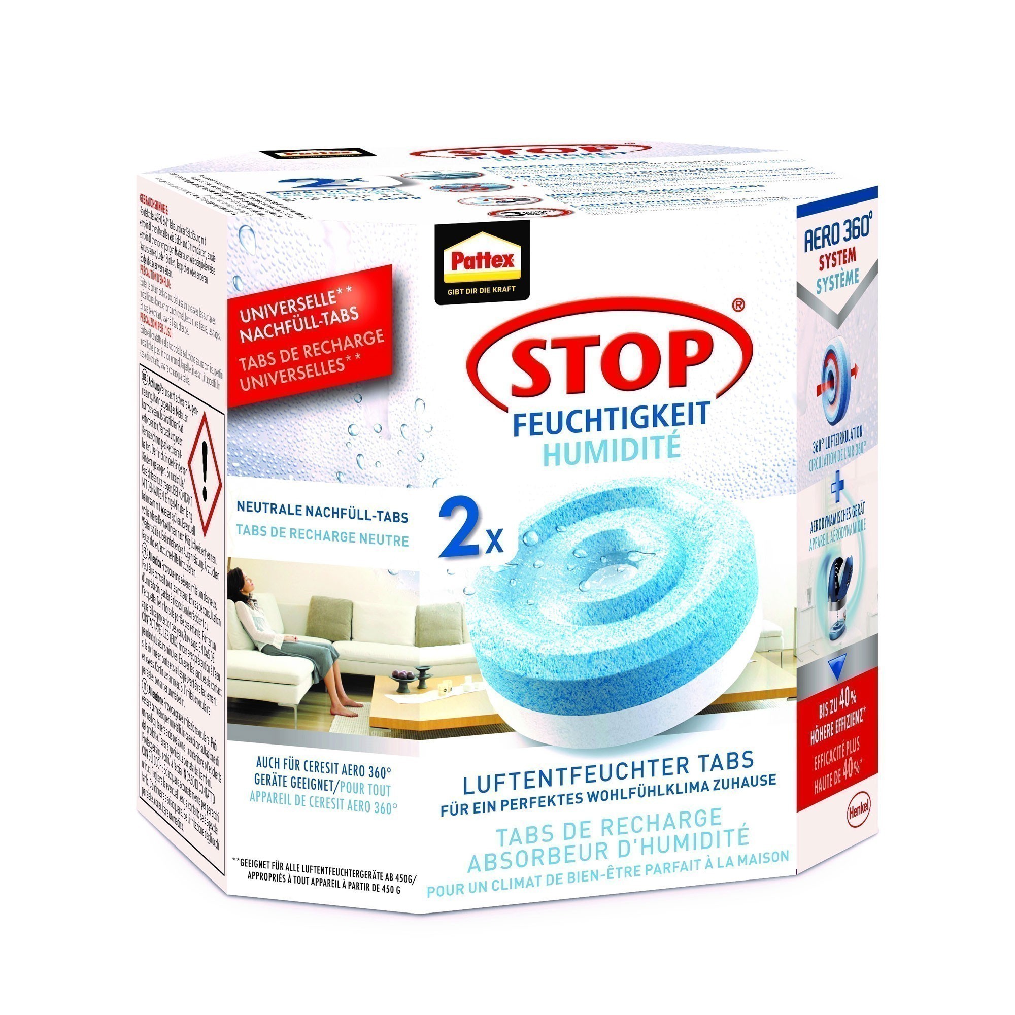 Nachfüller Powertabs 2x450g für Pattex AERO