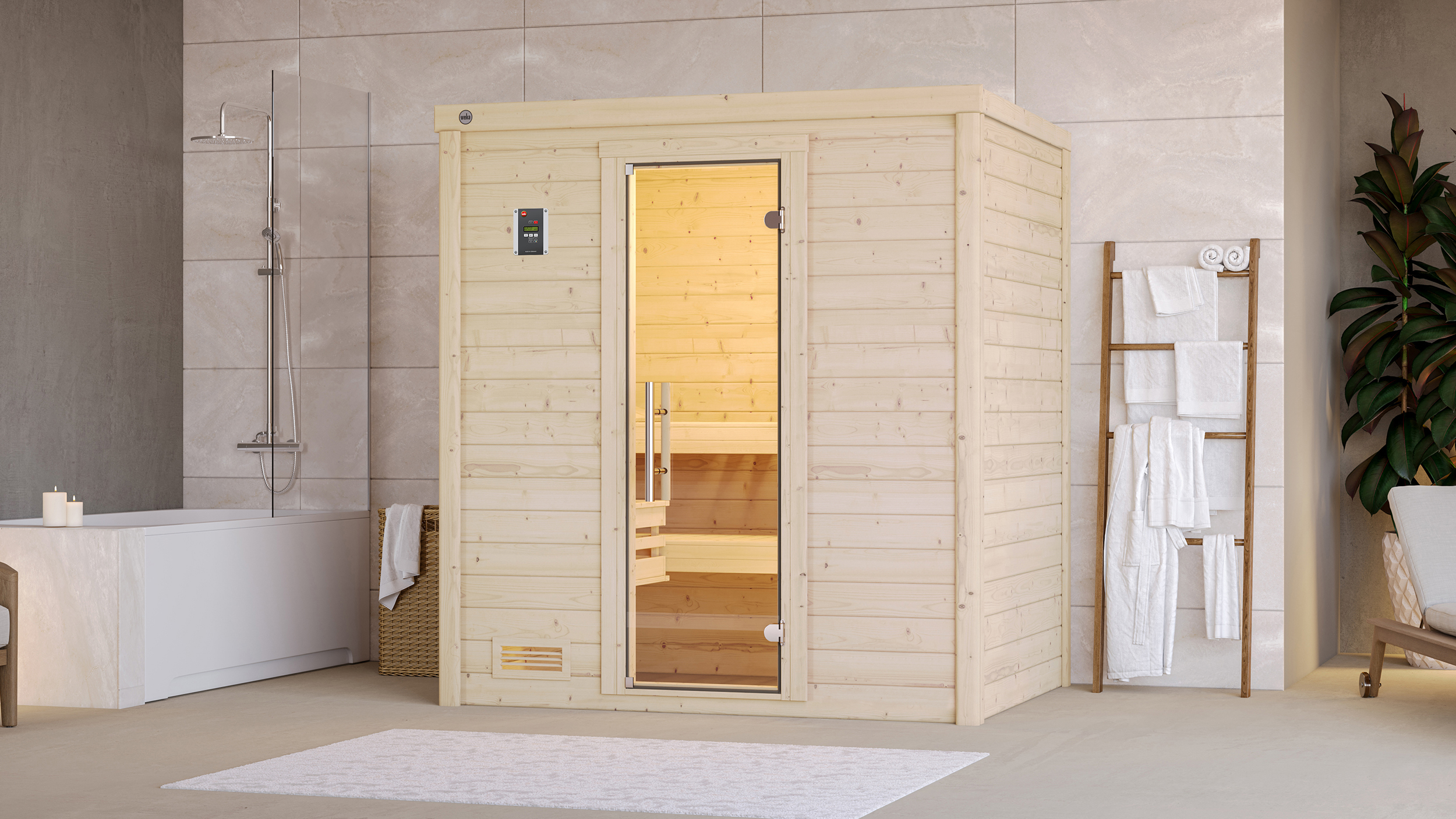 Weka Massivholzsauna  BERGEN 1 GT
