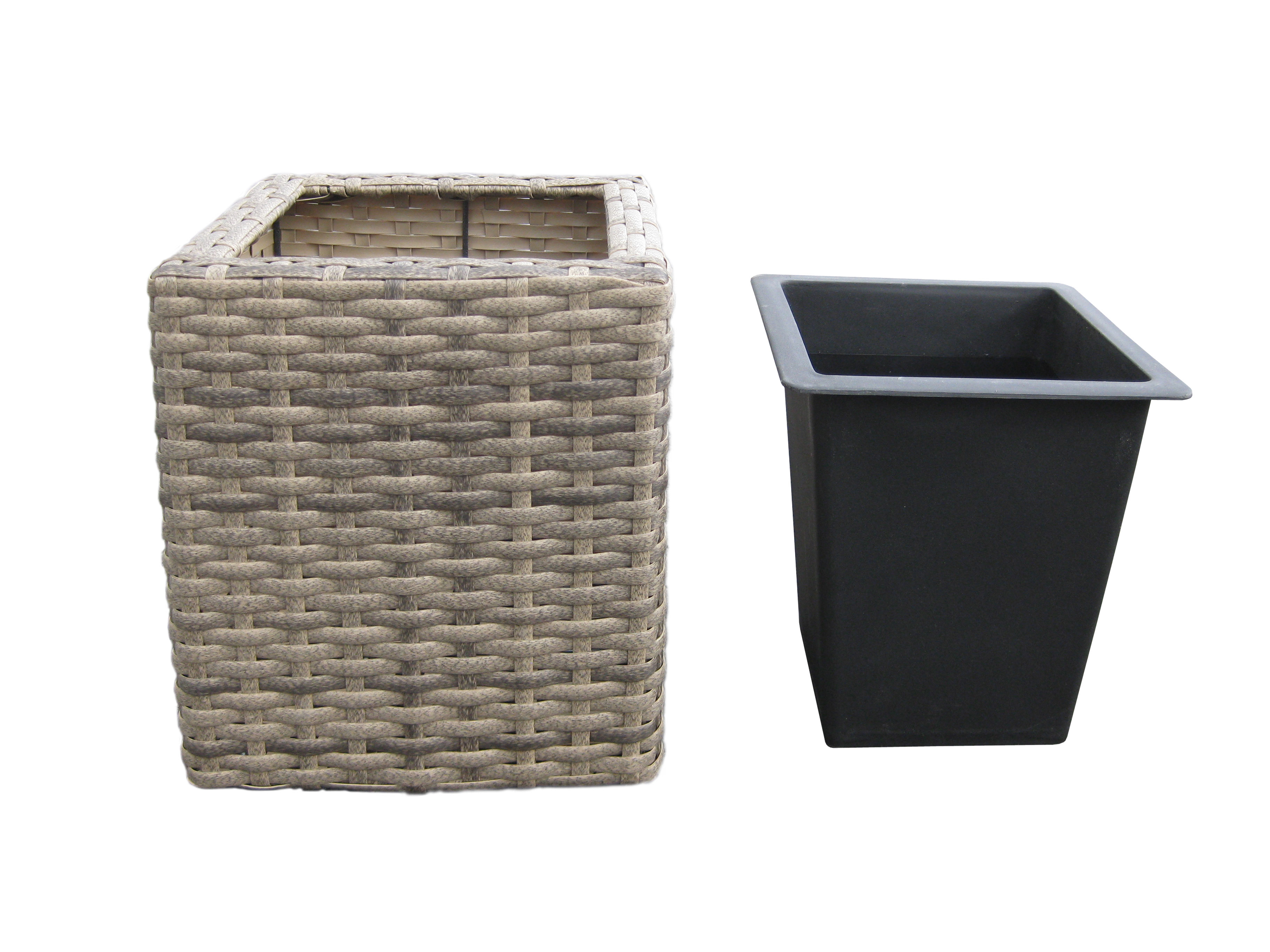 Blumenkübel / Pflanztopf Habau Rio aus Polyethylen mit Metallrahmen