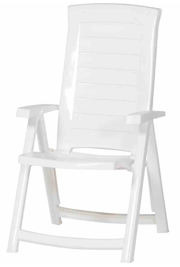 Gartensessel Jardin klappbar Aruba weiß Kunststoff