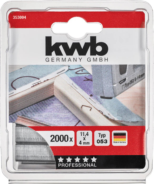 Klammern 11,4 mm x 4 mm Feindraht STANDARD – 2.000 Stück