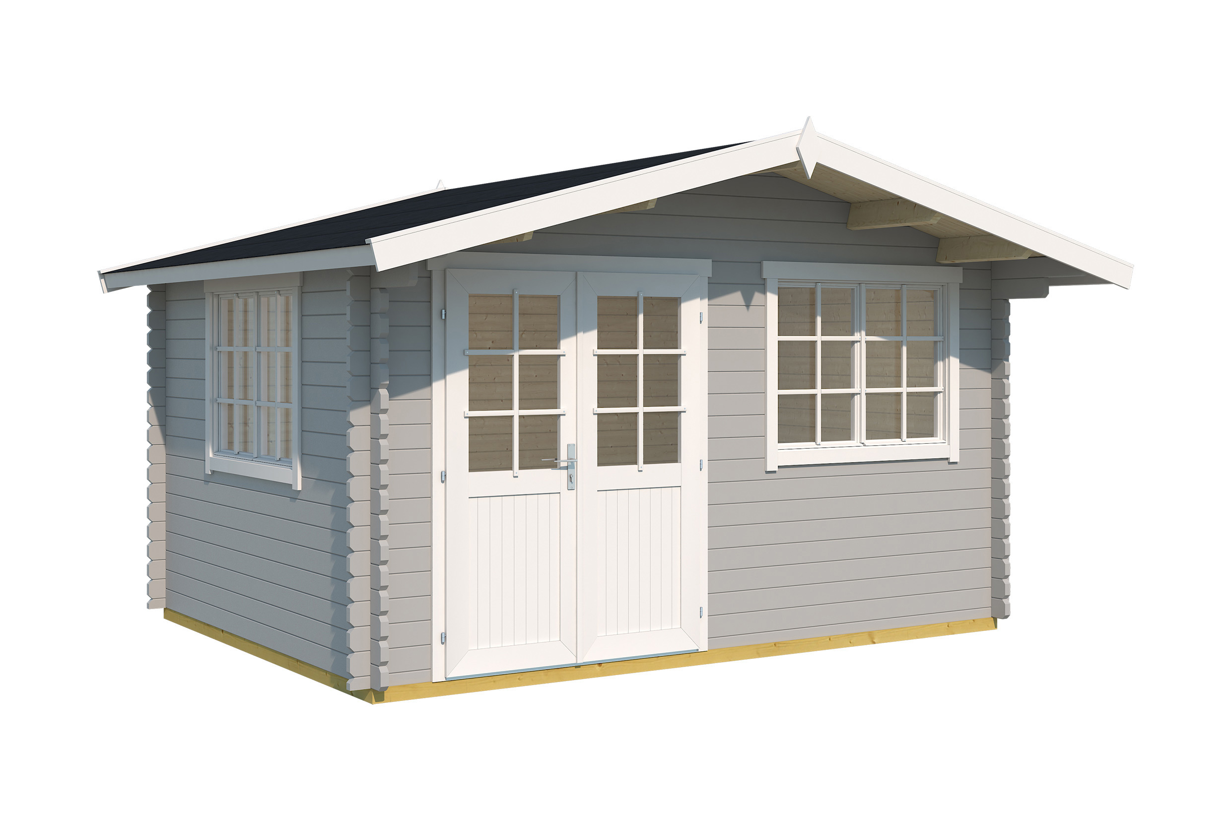 Gartenhaus 401 Gr.1, hellgrau/weiss, 40 mm, V70, D