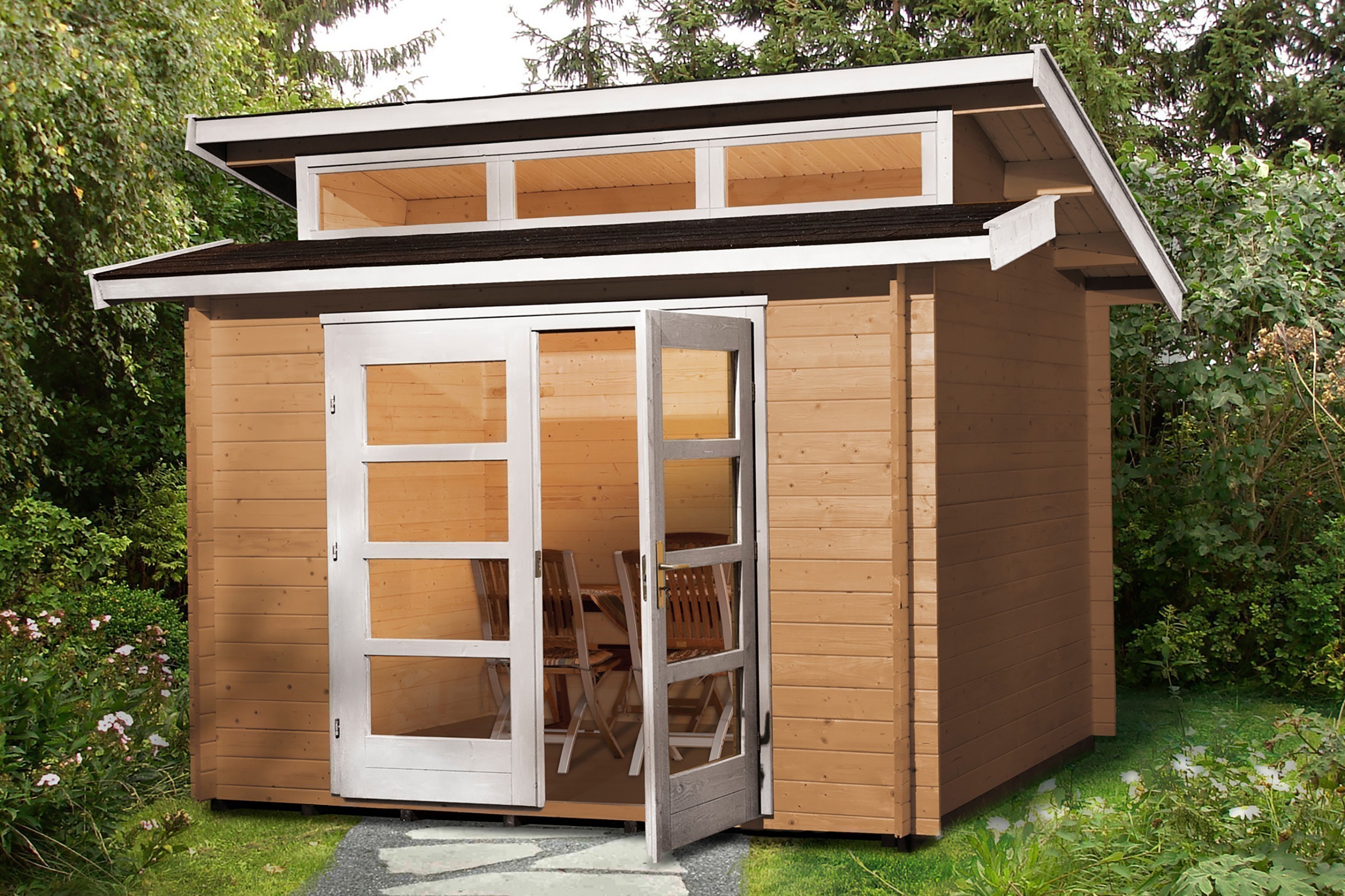 weka Gartenhaus 158 Gr.1, 28 mm, mit 3 Oberlichter