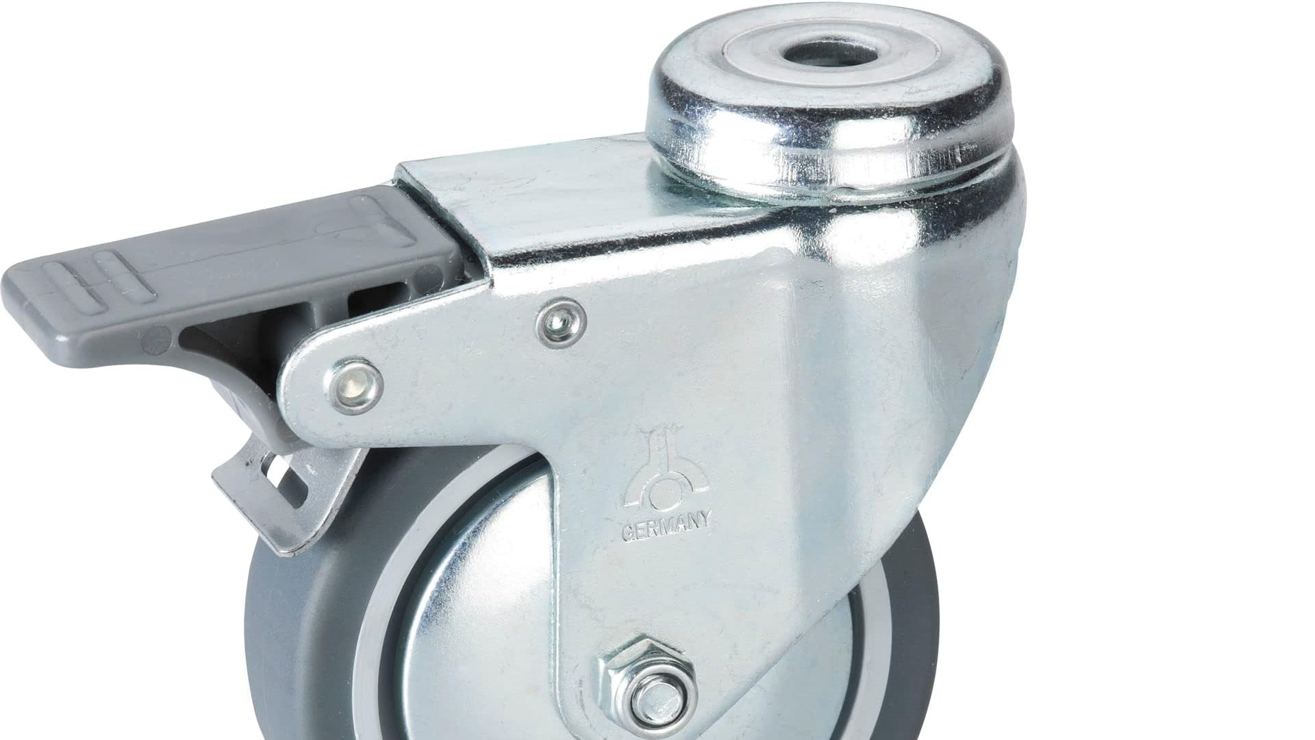 Lenkrolle mit Rückenloch ø 100mm mit Feststeller