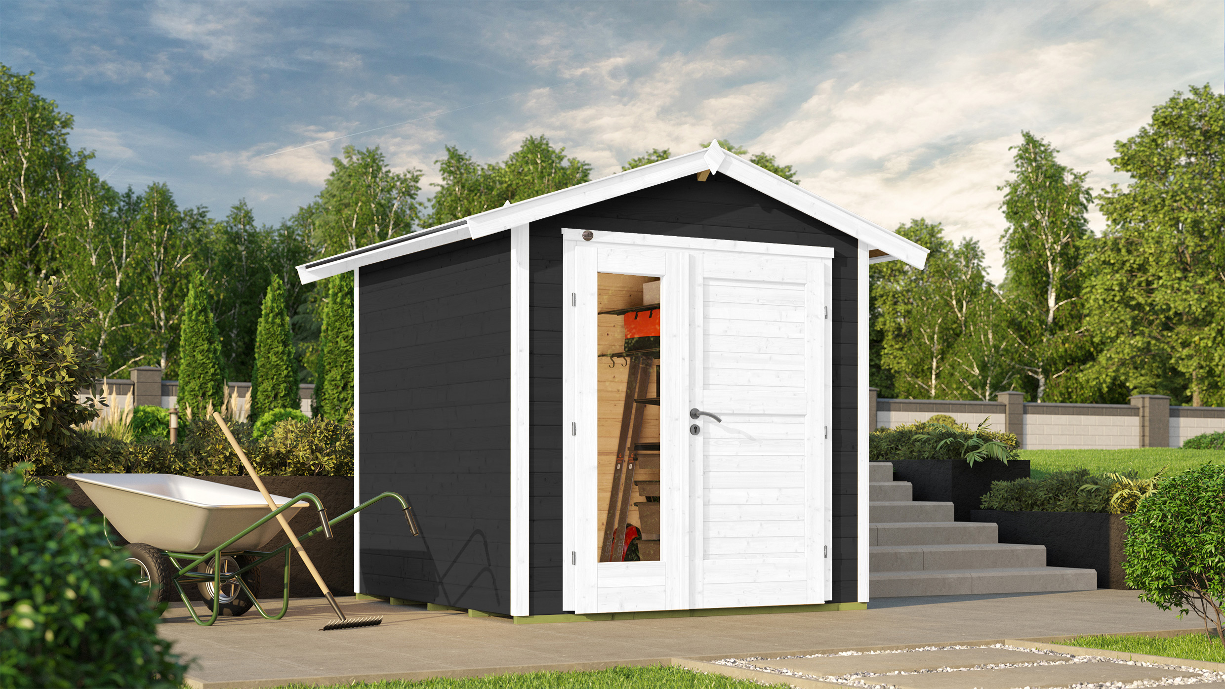 weka Gartenhaus 224 A Gr. 1 anthrazit, 21 mm