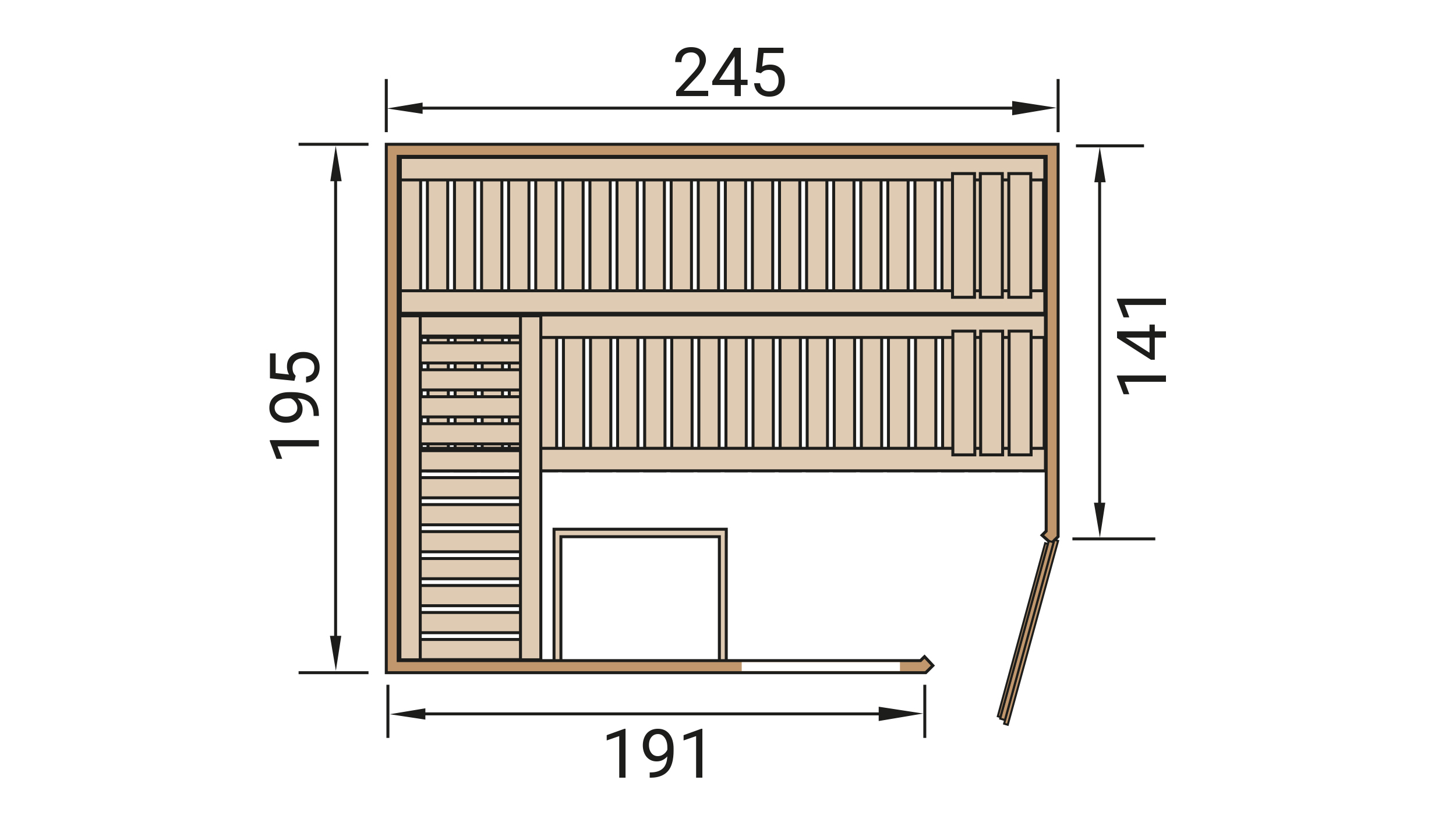 Weka Sauna CUBILIS ECK Gr.3 All-In
