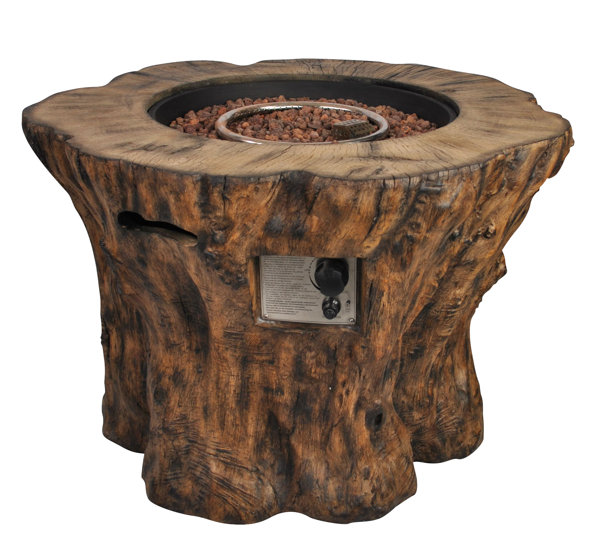 Terassenfeuer Gas / Gaskamin Clifton Wood Trunk Ø88x60cm