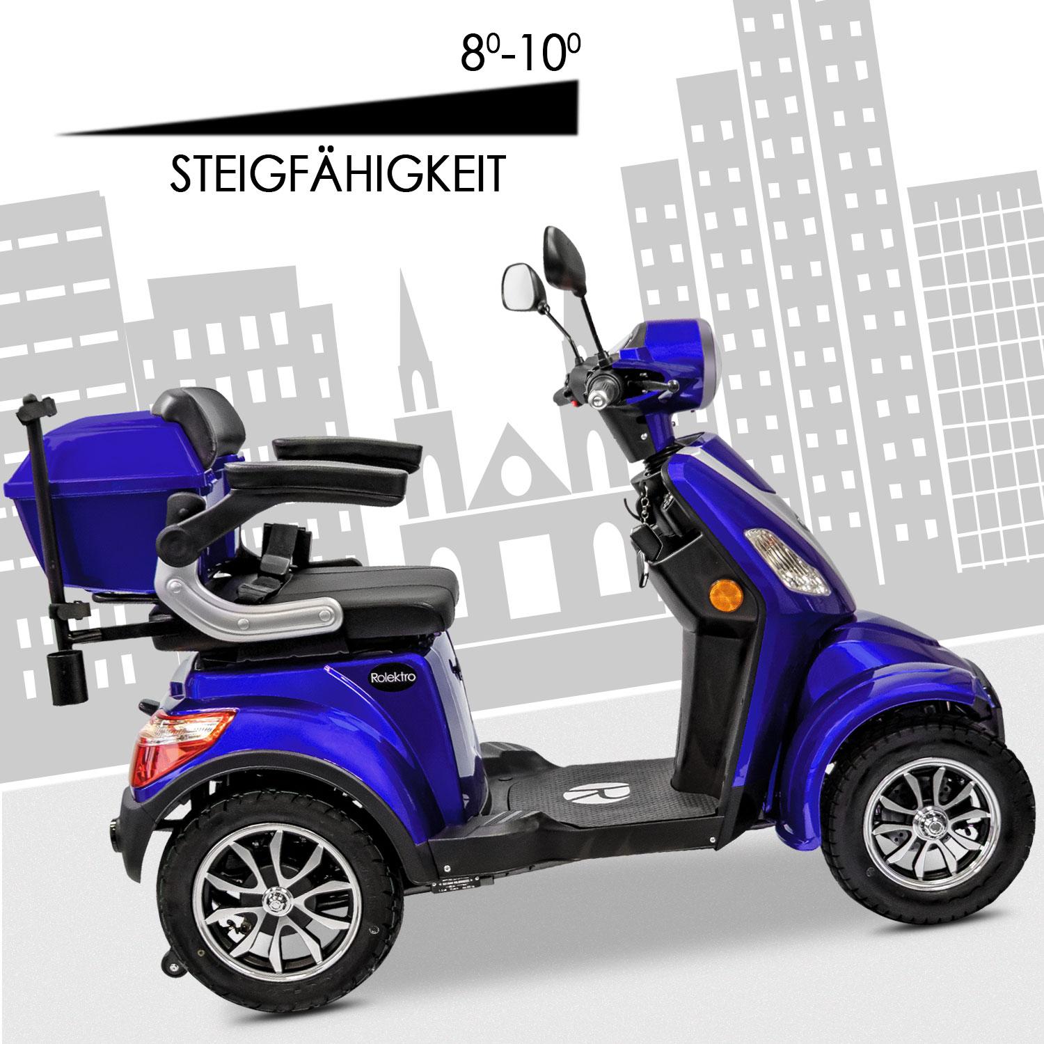Rolektro E-Quad 25 V.3 Lithium, Blau Elektromobil 4-Räder