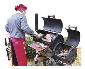 Barbeque Smoker / Holzkohle Grill Joe´s BBQ 16" Wild-West 70x40cm