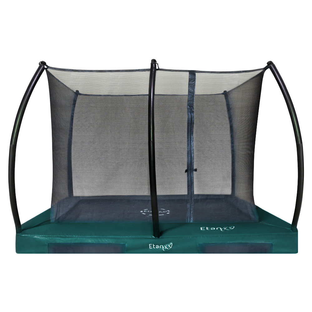 Trampolin InGround Etan Hi-Flyer 1075 + Sicherheitsnetz grün 310x232cm