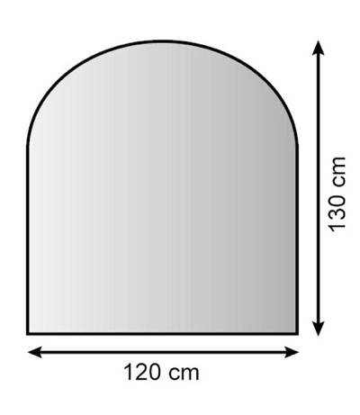 Funkenschutzplatte Metall Lienbacher anthrazit 120x130cm halbrund