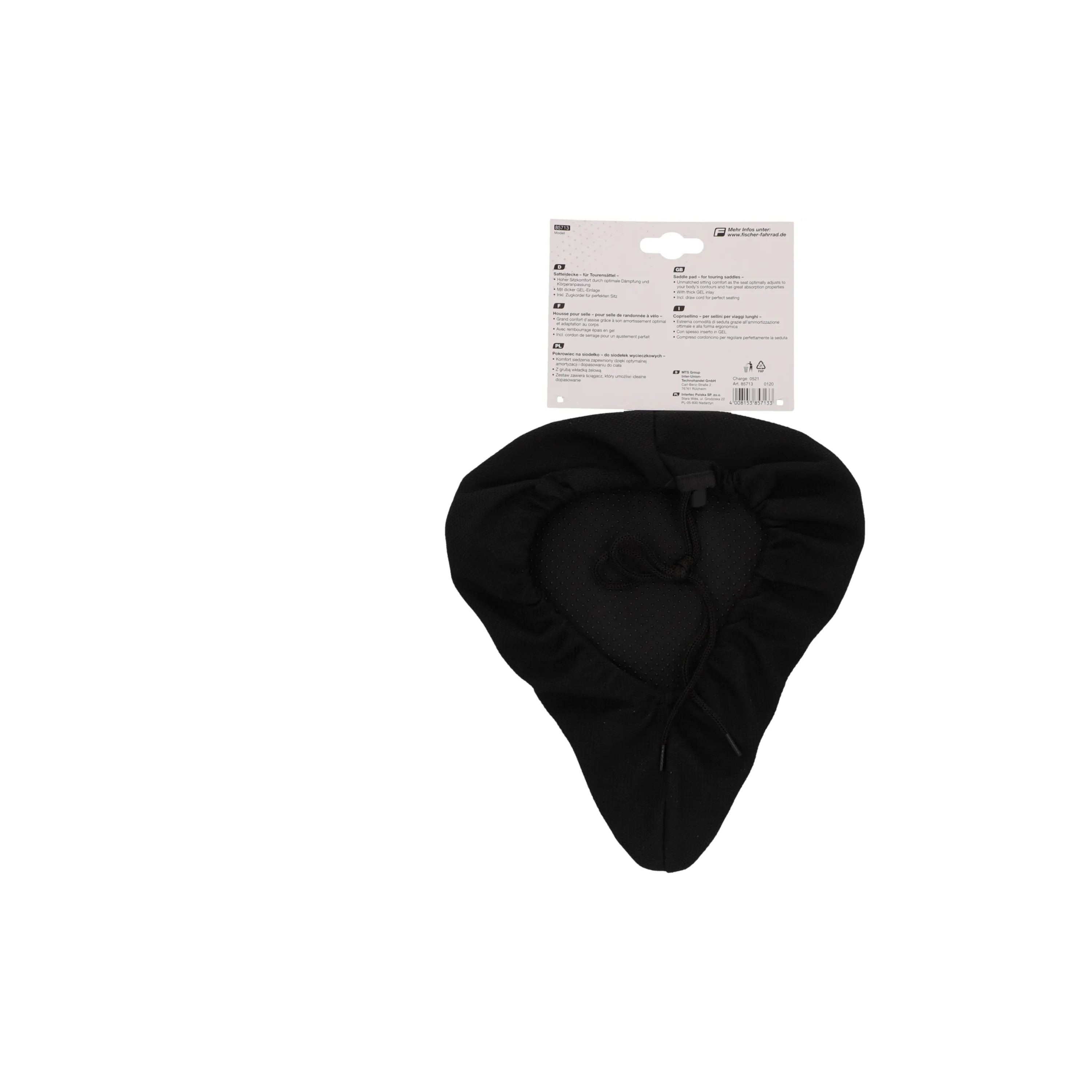 GEL- Satteldecke für Tourensättel schwarz