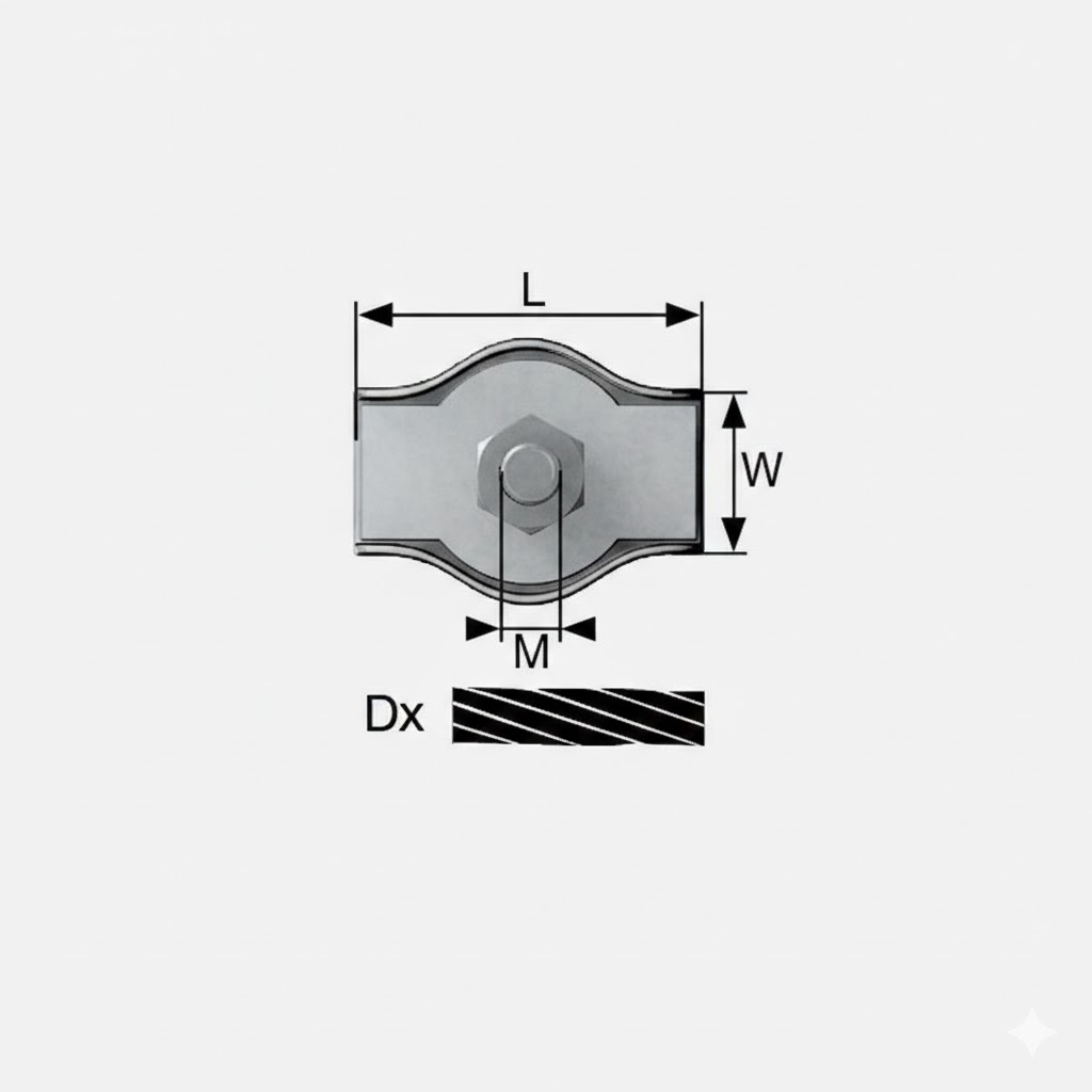 Dörner + Helmer Simplex-Seilklemme 4 mm – Edelstahl rostfrei