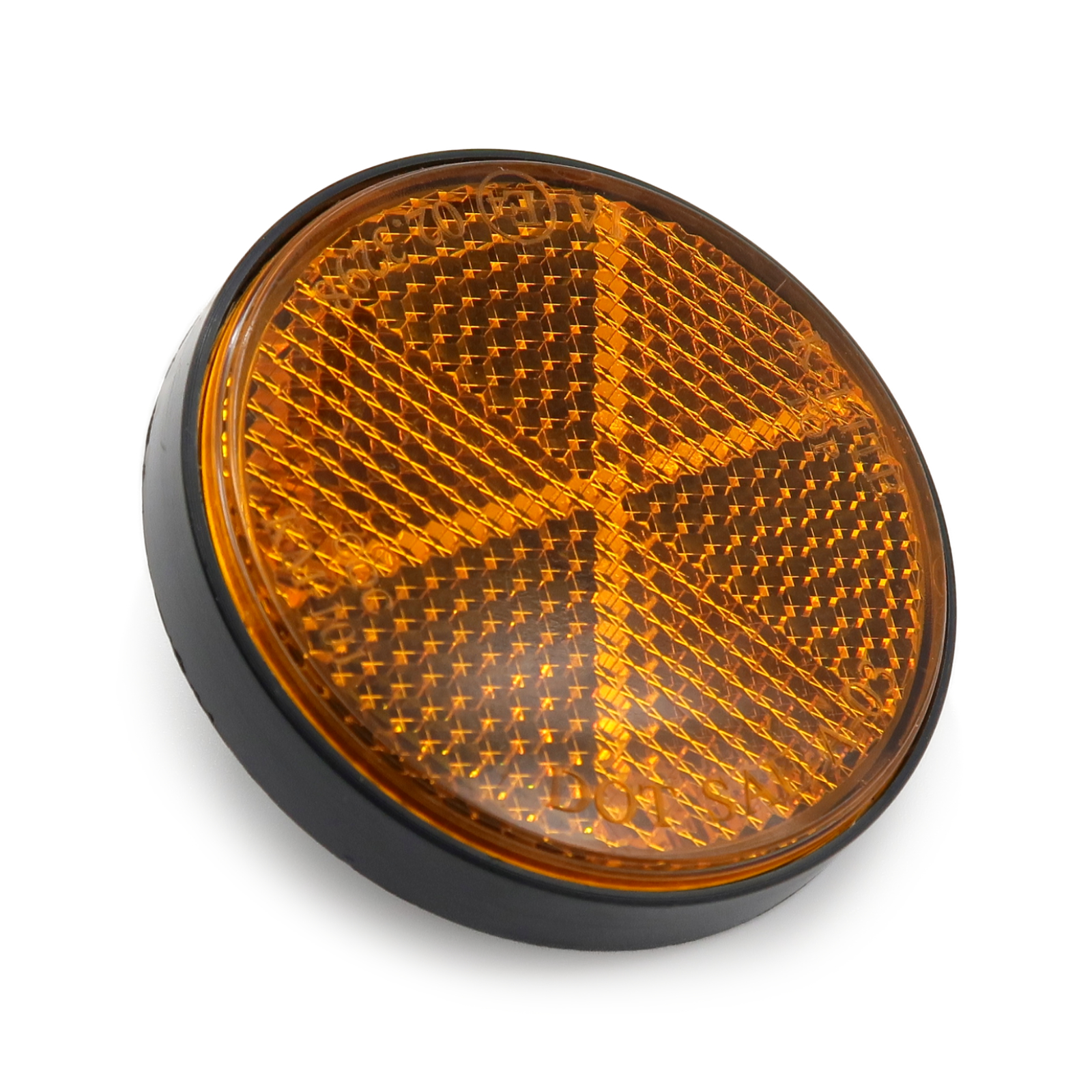 Rolektro Reflektor, rund, Orange, vorne, 1 Stück für Cruiser/Chopper