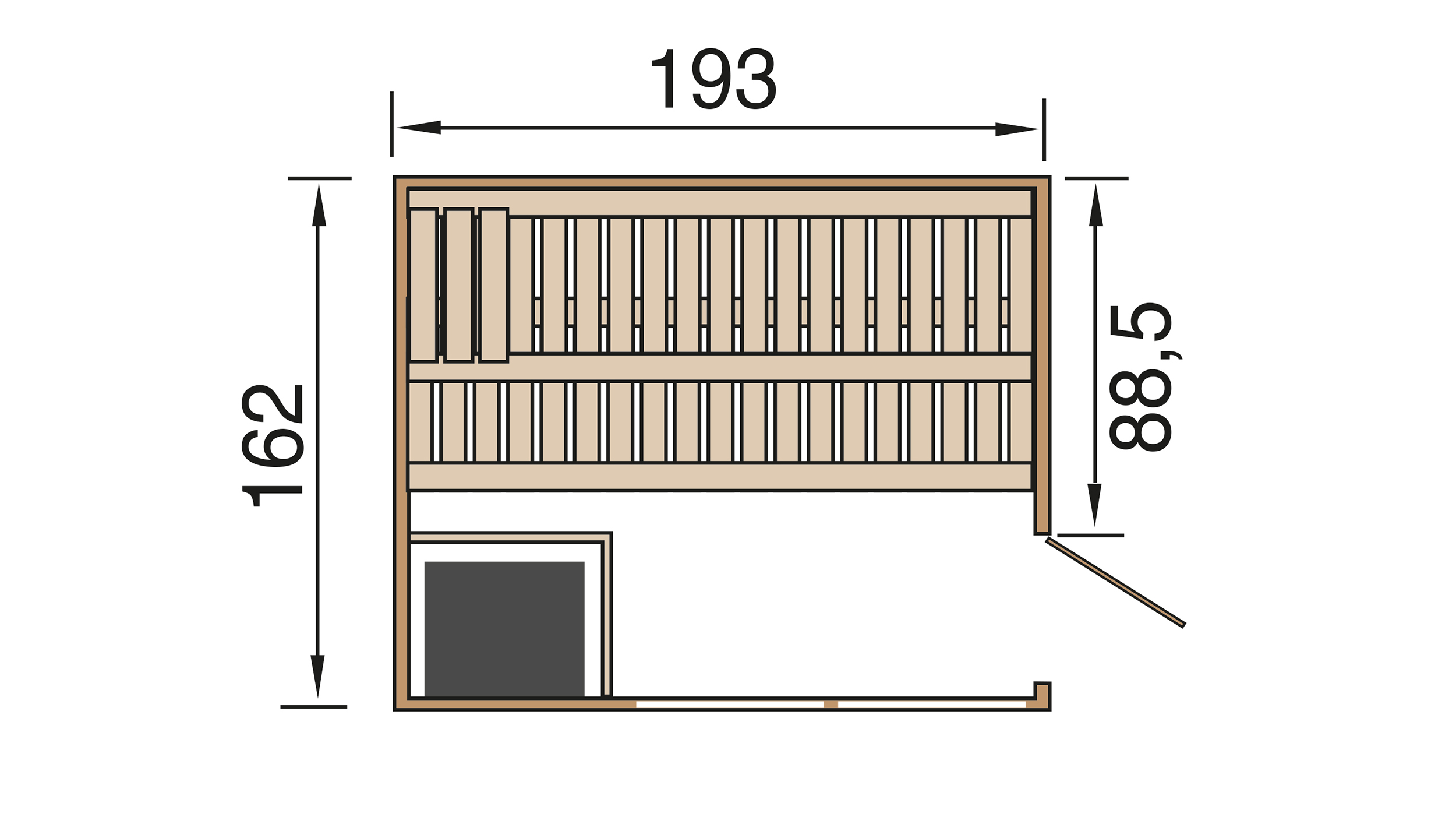 Weka Design Sauna KEMI PANORAMA 1 BioS 7