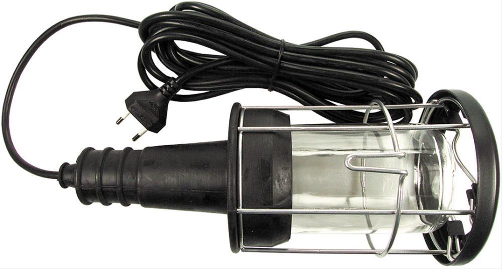Handlampe, Gummi, 100 W HO5-VV F, 2x0,75, 5 m