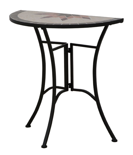 Beistelltisch / Balkontisch Siena Garden Stella 69x35 Eisen / Mosaik