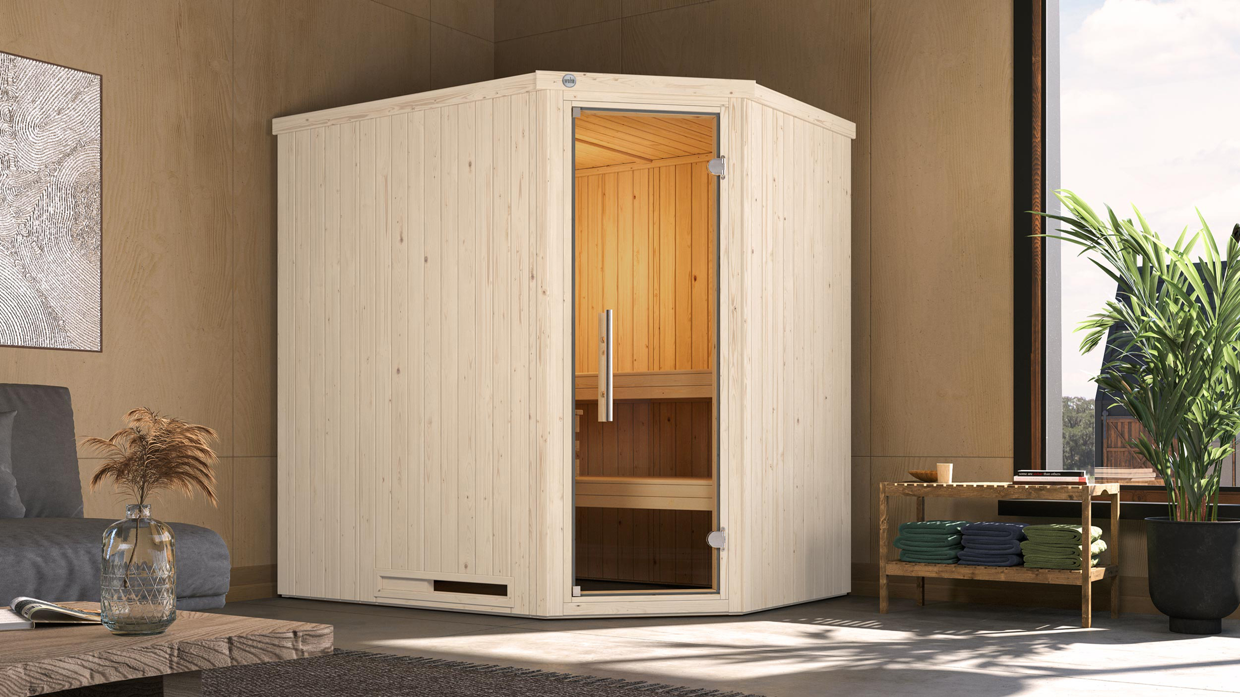 Weka Sauna Varberg 1 GT Trend weiß