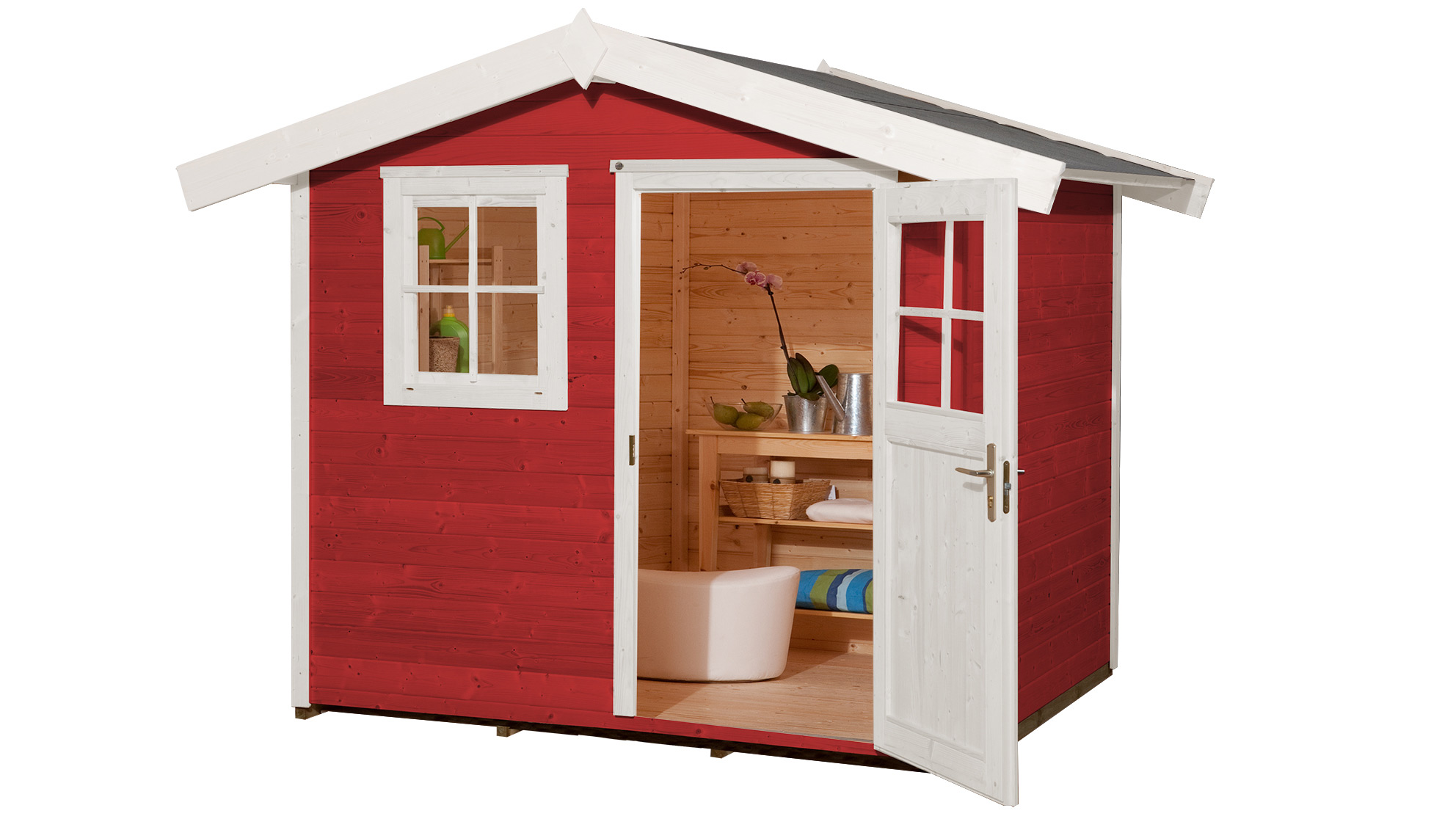weka Gartenhaus 123 Gr.2, schwedenrot