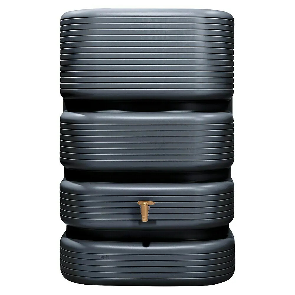 4Rain QUADRO Wandtank 500 L, Graphite Grey inkl. Aqua-Quick