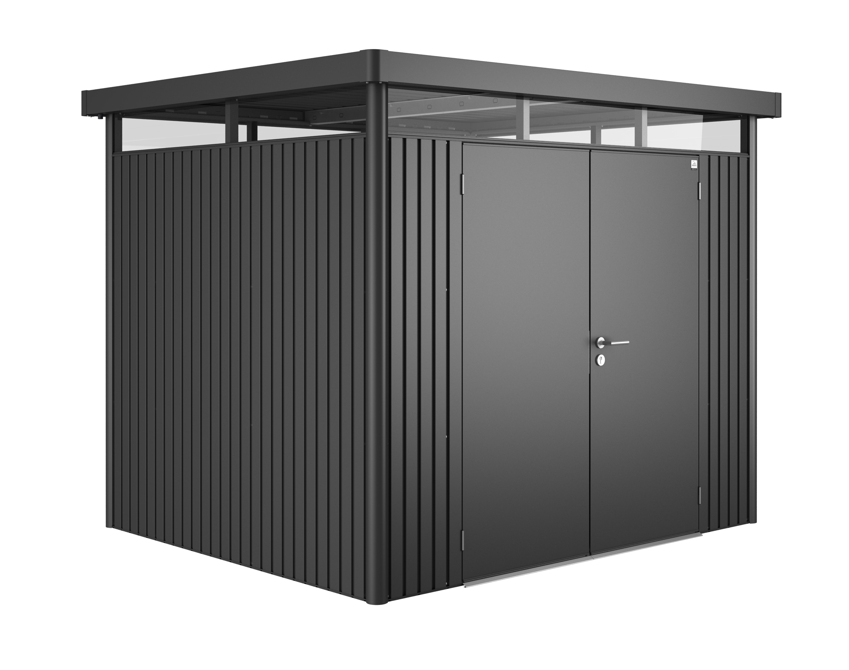 Gerätehaus Biohort HighLine H3 dunkelgrau-metallic DT 275x235cm