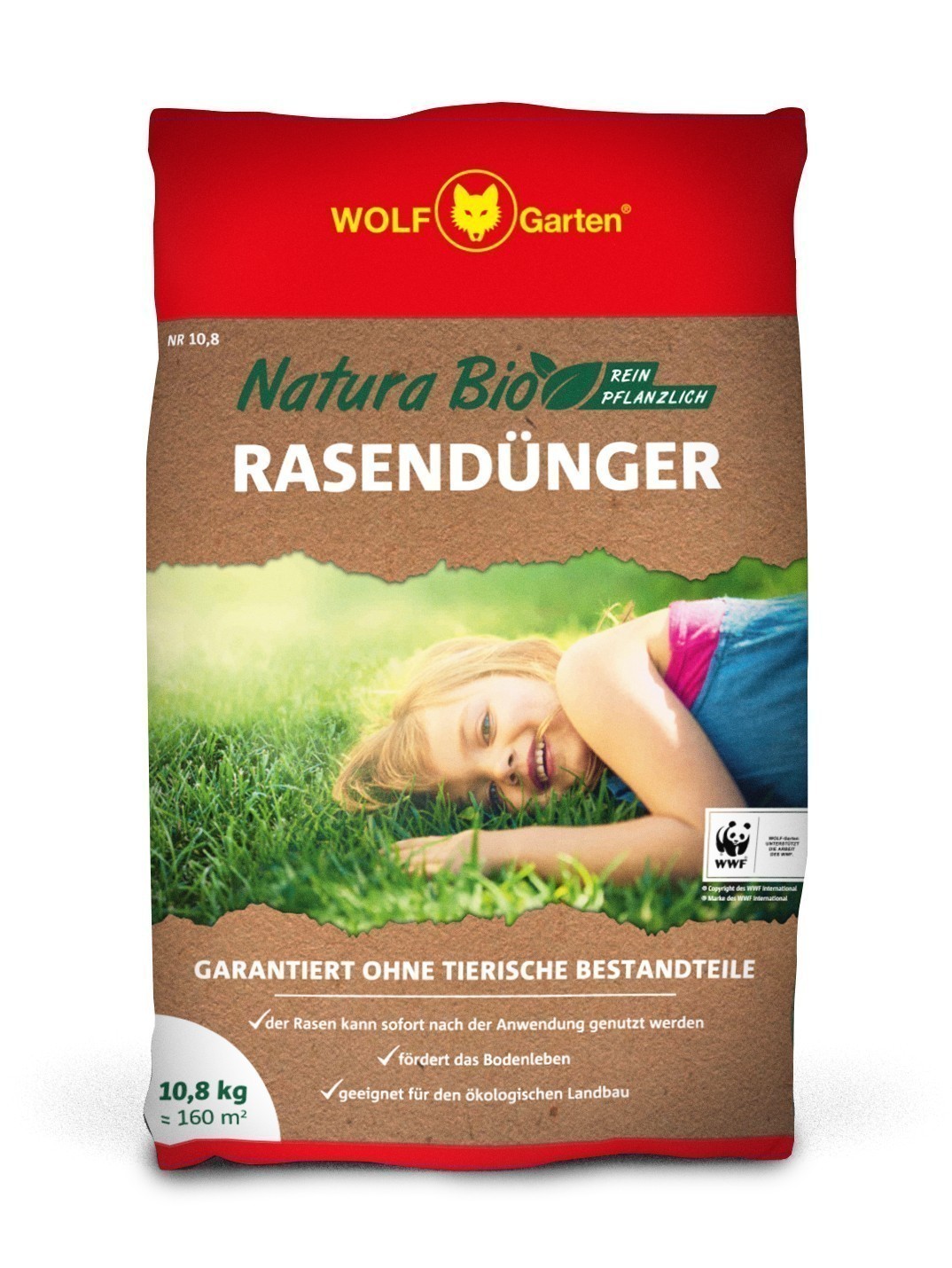 Wolf Garten Natura Bio Rasendünger NR 10,8 für 160 m²