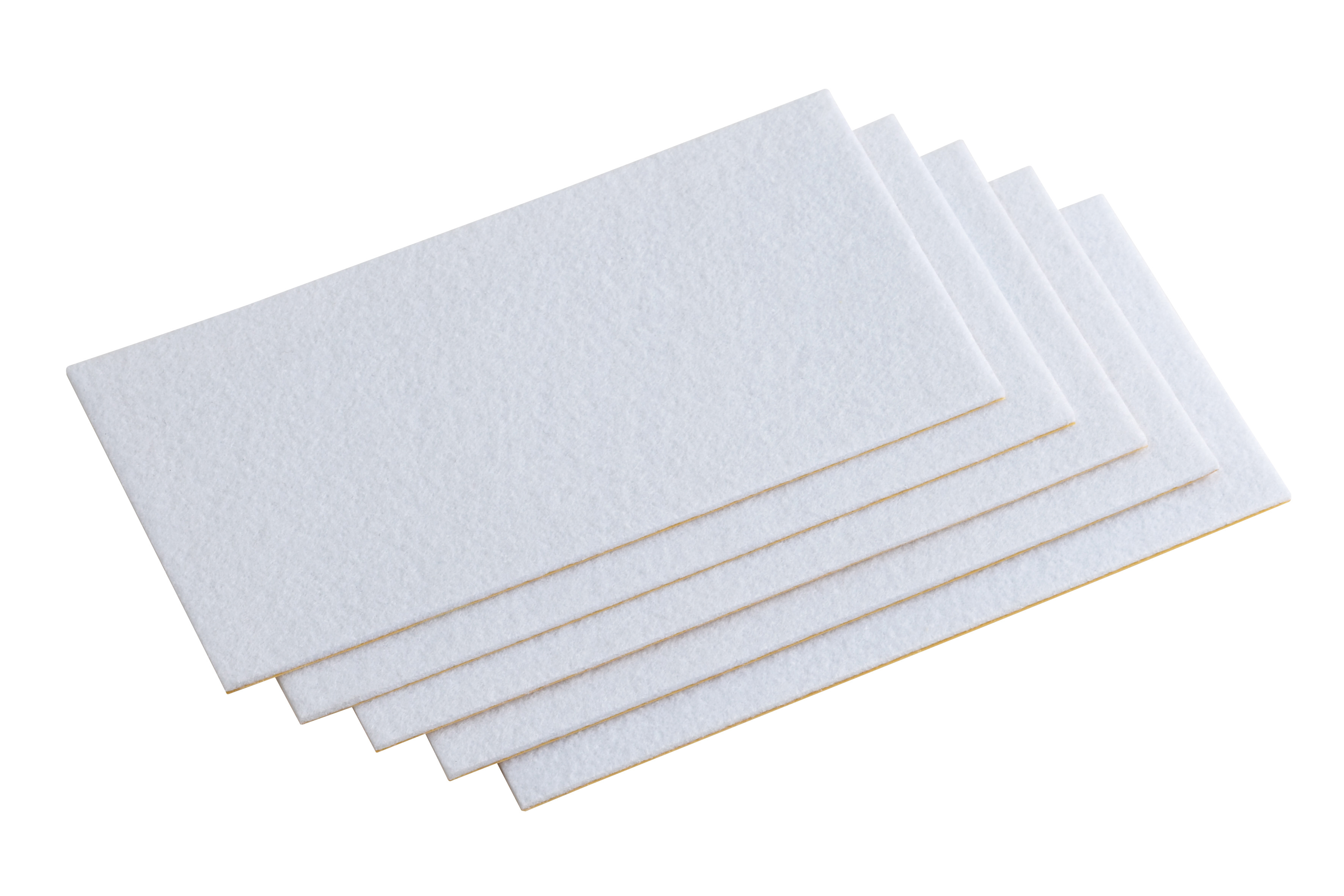 Filzzuschnitt selbstklebend 200 × 100 mm, weiß, 5 Stück