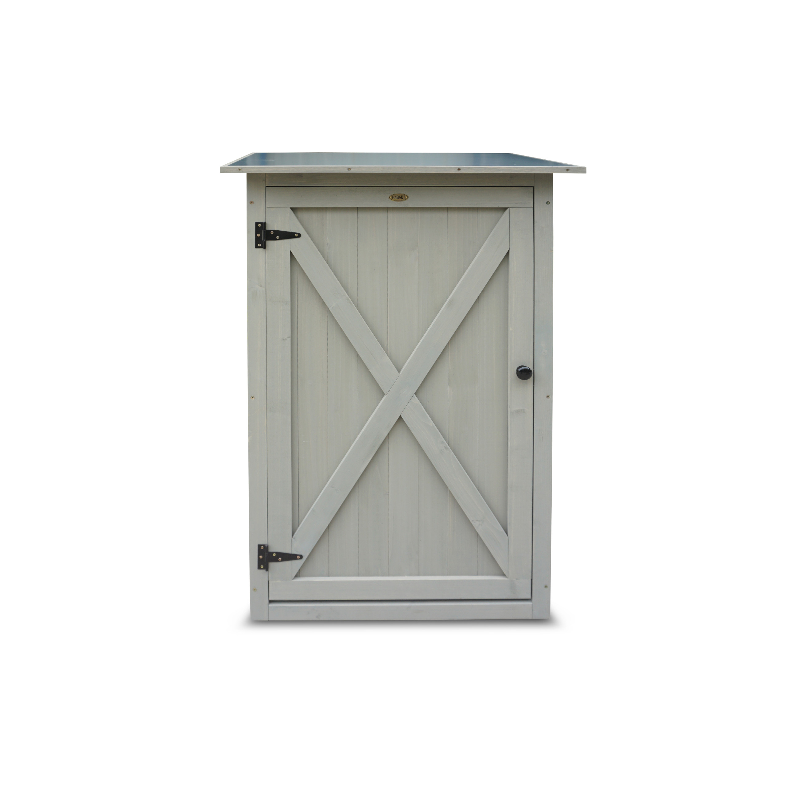HABAU Gartenschrank Benno mit zwei Regalböden 76x56x117cm