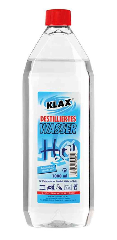 Klax® Destilliertes Wasser 1L