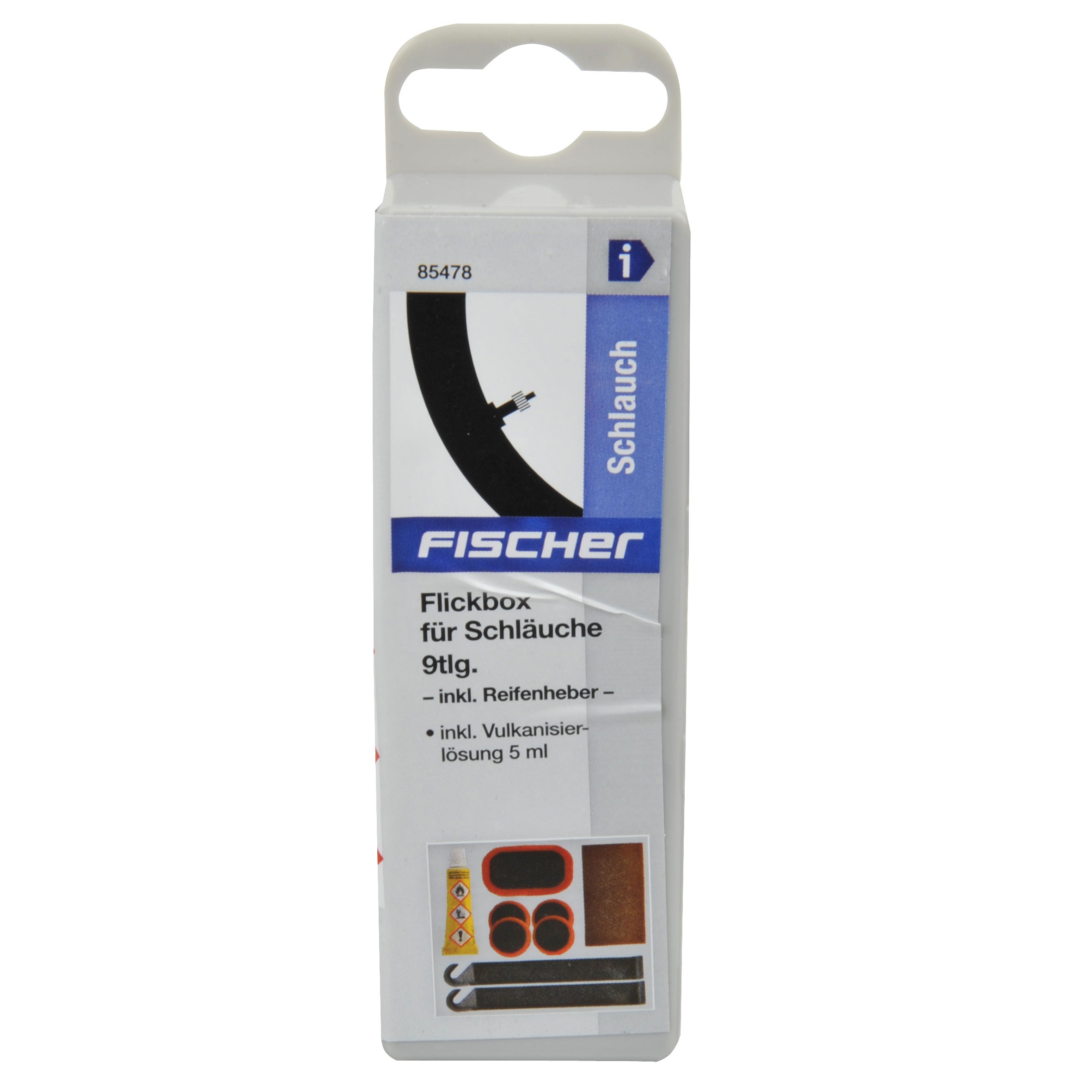 Fischer Flickzeug Fahrrad / Flickbox für Schläuche 9-teilig