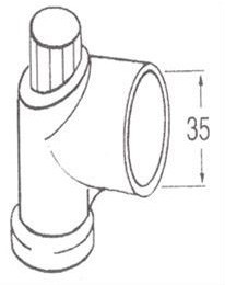 MWH Fußkappe / Bodengleiter Gartentisch rund Ø 35 mm verstellbar weiß