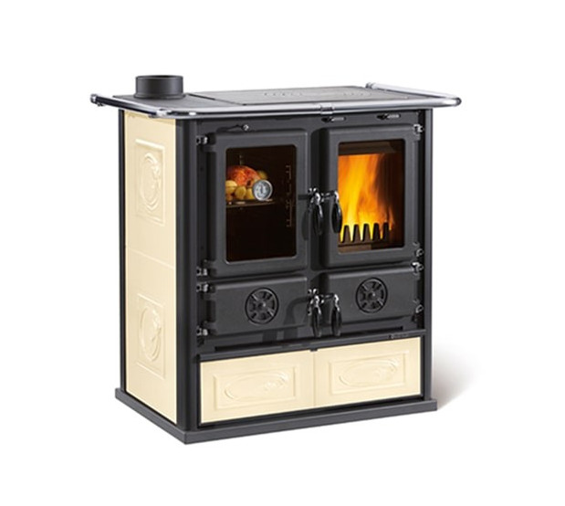LA NORDICA® Küchenherd Holzherd ROSETTA SINISTRA 5.0 panna 7,9kW li