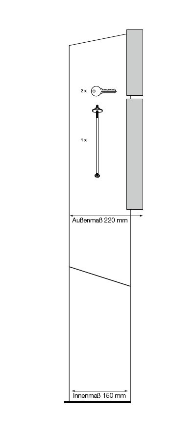 Briefkasten / Postkasten ScanPro 12-9 anthrazitgrau/silbergrau