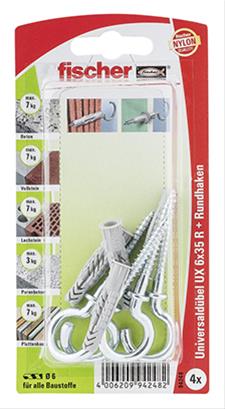 Universaldübel UX 6 x 35 RH K SB-Karte