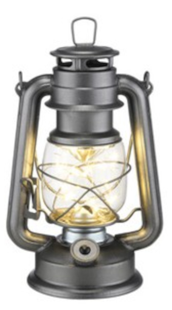 LATERNE Metall mit LED Lichterkette batteriebetrieben