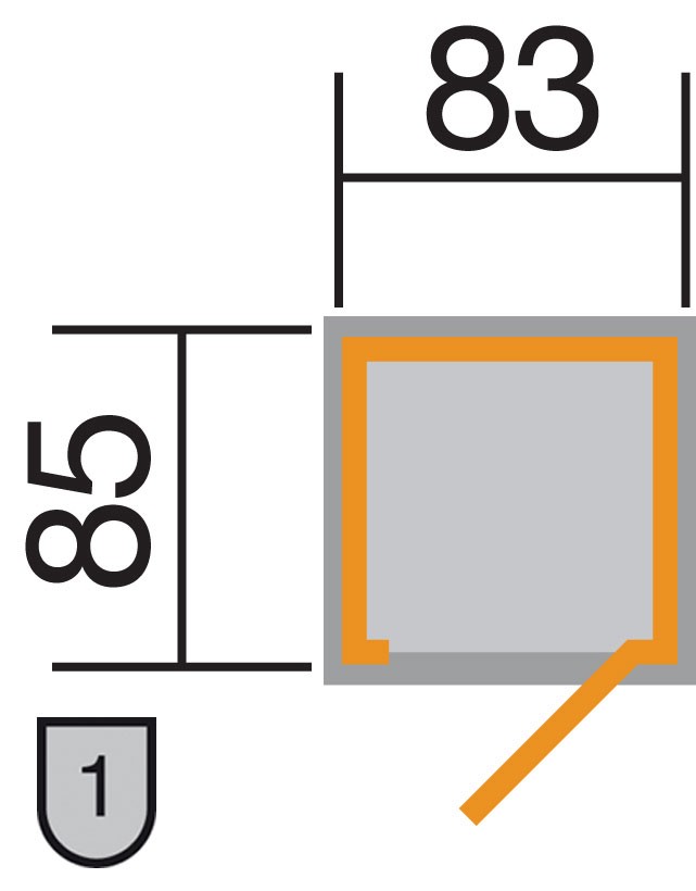 Weka Geräteschrank 14mm Gartenschrank 351 natur 90x90cm bei