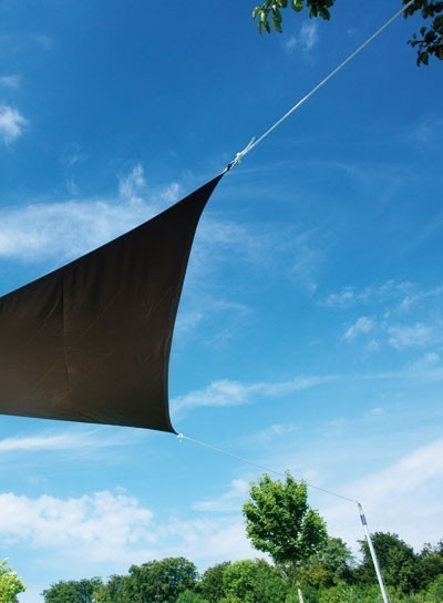 Doppler Mast 220cm mit Standfuß für Sonnensegel Alupro