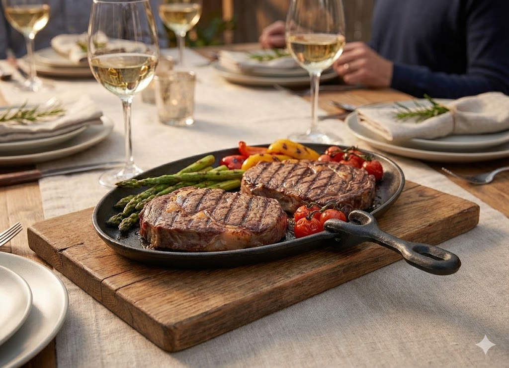 Ovale Guss-Grillpfanne (26x17 cm)