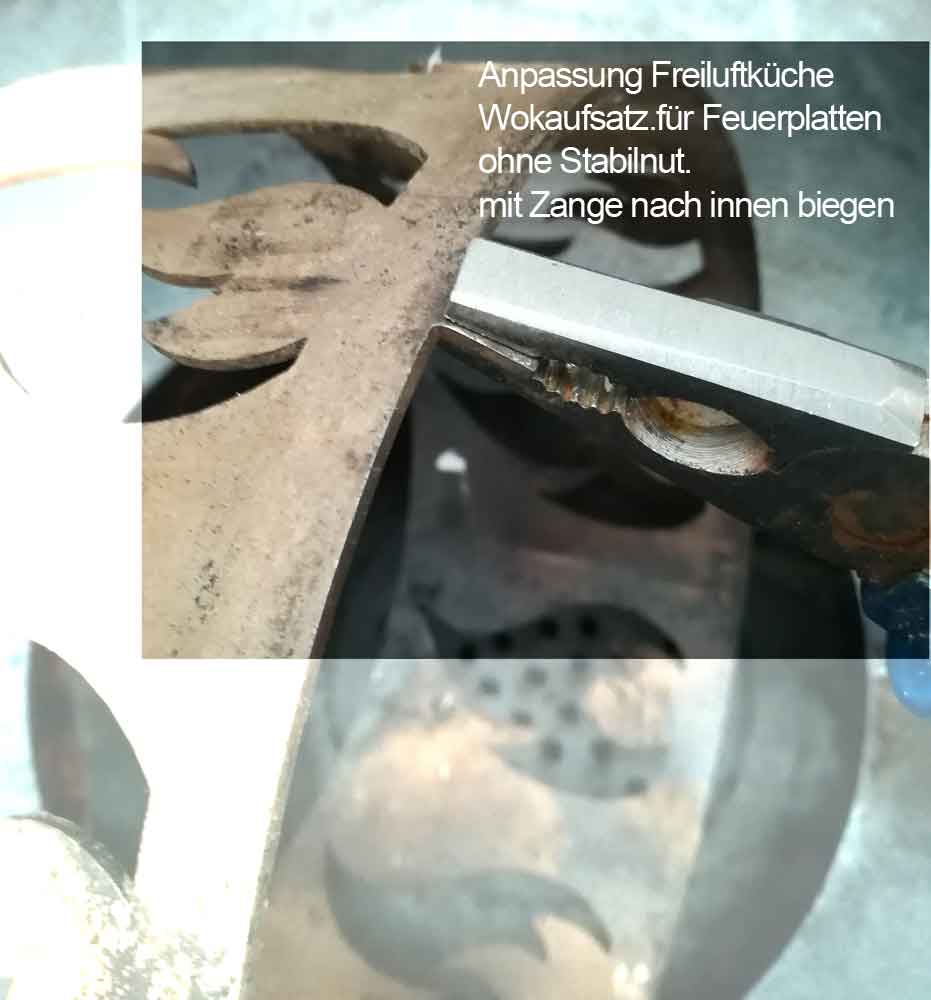 Feueraufsatz Wokaufsatz Feuerplatte 20 cm / 25 cm Edelstahl