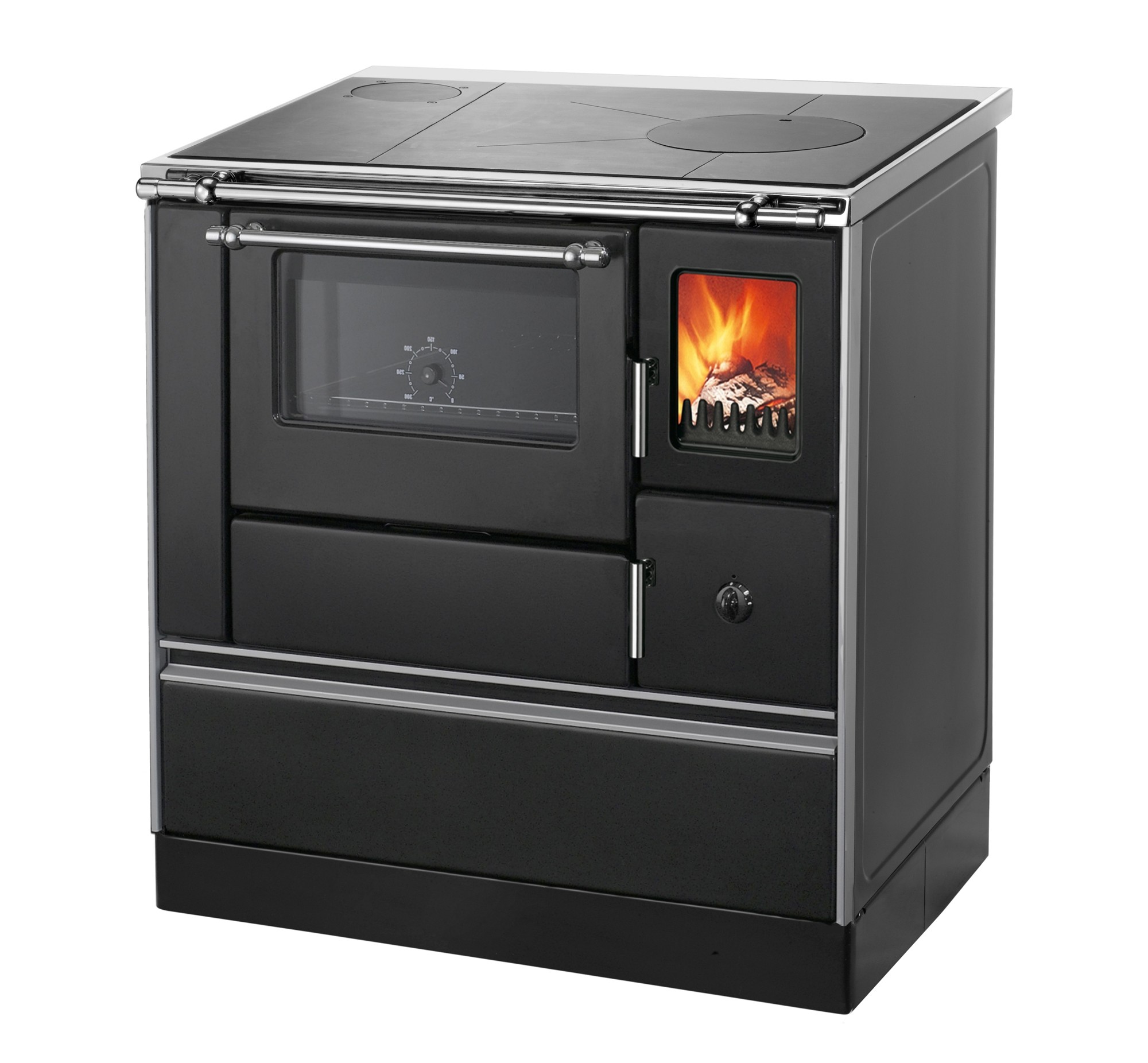 Westminster Küchenherd K176 F/A 90cm schwarz Stahl Ansc. links