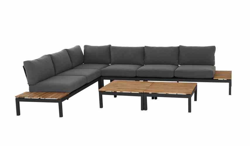Aluminium Lounge Modul 2-Sitzer links Siena Garden Alvida anthrazit